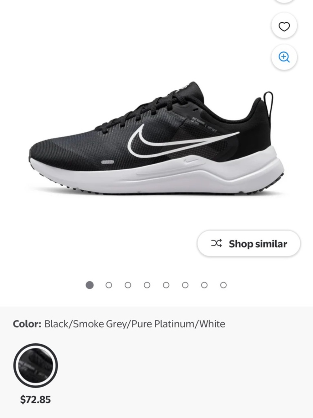 Like new Nike downshifter 12 -black and white
